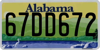 AL license plate 67DD672