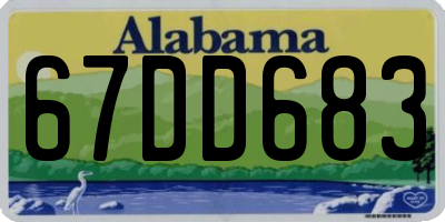 AL license plate 67DD683