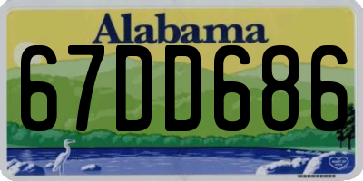 AL license plate 67DD686