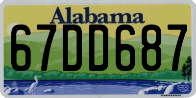AL license plate 67DD687