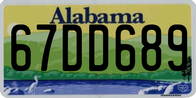 AL license plate 67DD689
