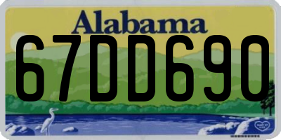 AL license plate 67DD690