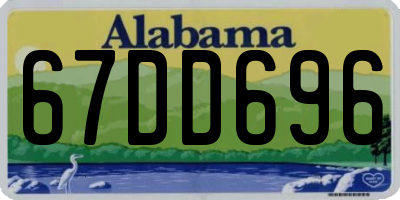 AL license plate 67DD696