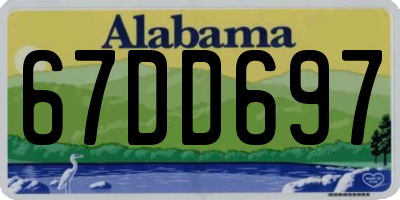 AL license plate 67DD697