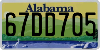 AL license plate 67DD705