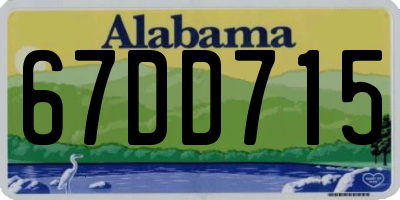 AL license plate 67DD715