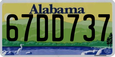 AL license plate 67DD737