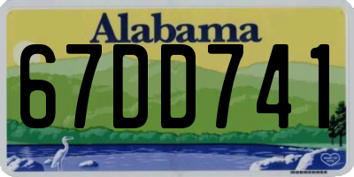 AL license plate 67DD741