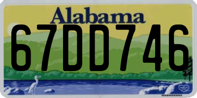 AL license plate 67DD746
