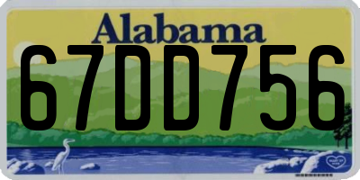 AL license plate 67DD756