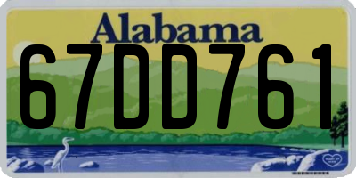 AL license plate 67DD761