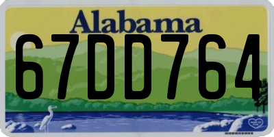 AL license plate 67DD764