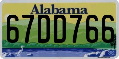 AL license plate 67DD766