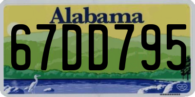 AL license plate 67DD795
