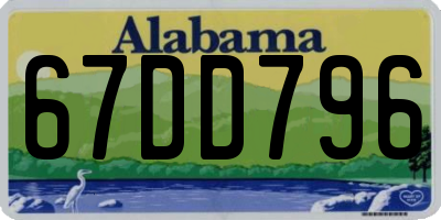 AL license plate 67DD796