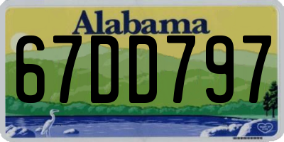AL license plate 67DD797