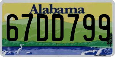 AL license plate 67DD799