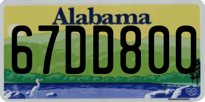 AL license plate 67DD800