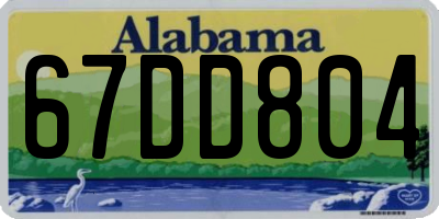 AL license plate 67DD804