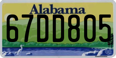 AL license plate 67DD805