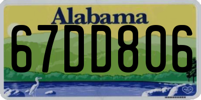 AL license plate 67DD806
