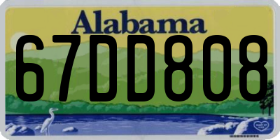 AL license plate 67DD808