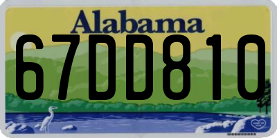 AL license plate 67DD810