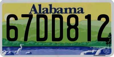 AL license plate 67DD812
