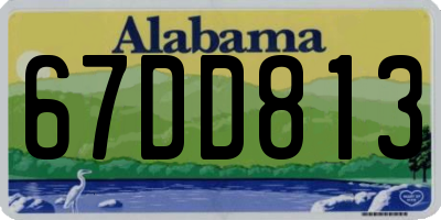 AL license plate 67DD813