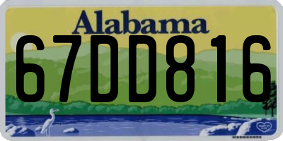 AL license plate 67DD816