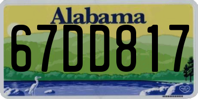 AL license plate 67DD817