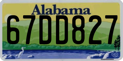 AL license plate 67DD827