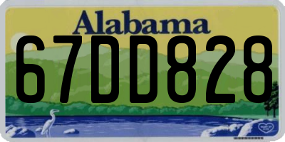 AL license plate 67DD828