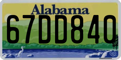 AL license plate 67DD840