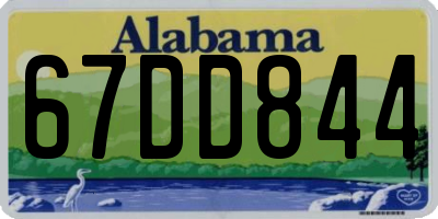 AL license plate 67DD844