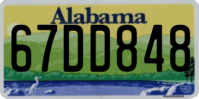 AL license plate 67DD848