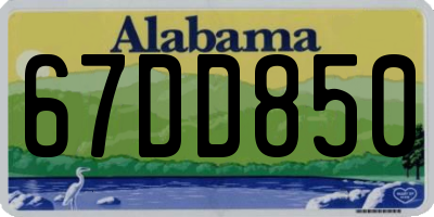 AL license plate 67DD850