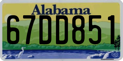 AL license plate 67DD851