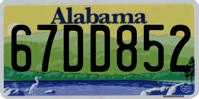 AL license plate 67DD852