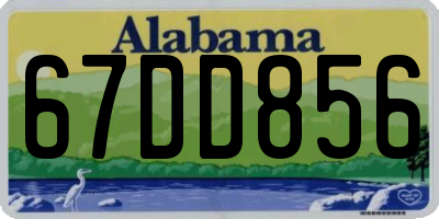 AL license plate 67DD856