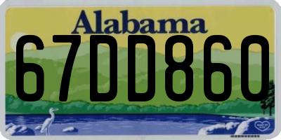 AL license plate 67DD860