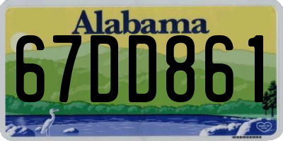 AL license plate 67DD861