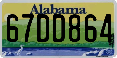 AL license plate 67DD864