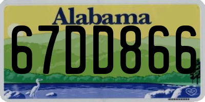 AL license plate 67DD866
