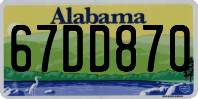 AL license plate 67DD870