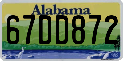 AL license plate 67DD872