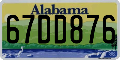 AL license plate 67DD876