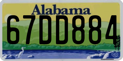 AL license plate 67DD884