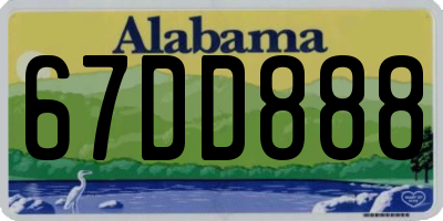 AL license plate 67DD888