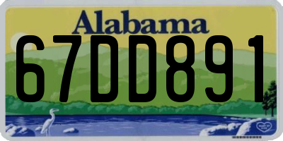 AL license plate 67DD891